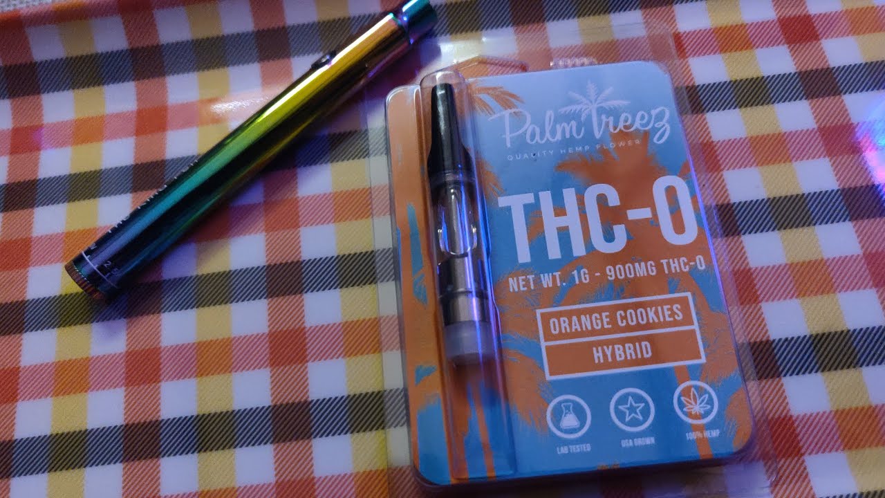 Palm Treez Co. THC-O Orange Cookies strain review! 🍊 🍦🤯🔥 THC-O vape cartridge.