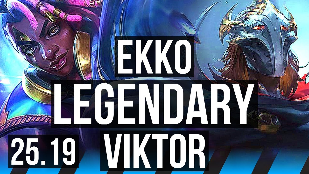 EKKO vs VIKTOR (MID) | 11/0/3, 6 solo kills, Legendary | KR Master | 25.19