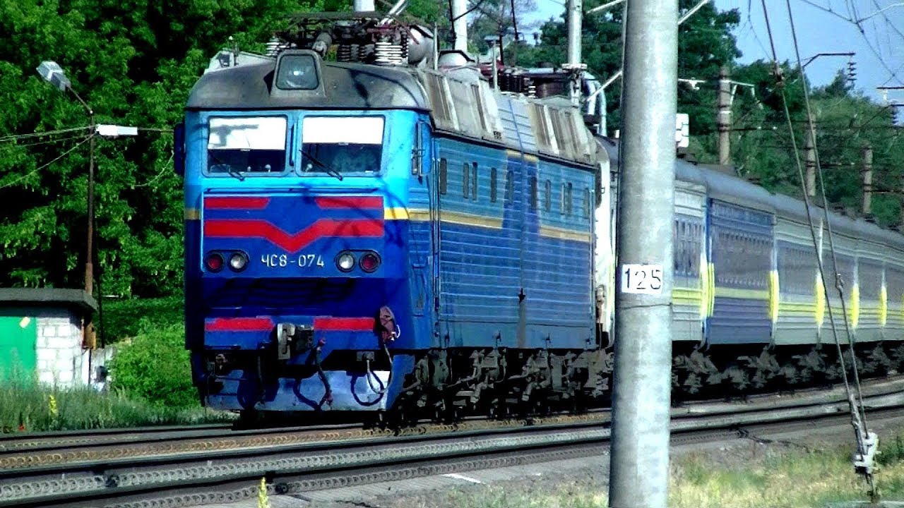 ChS8-074 with the train №8 Ivano-Frankivsk - Kyiv
