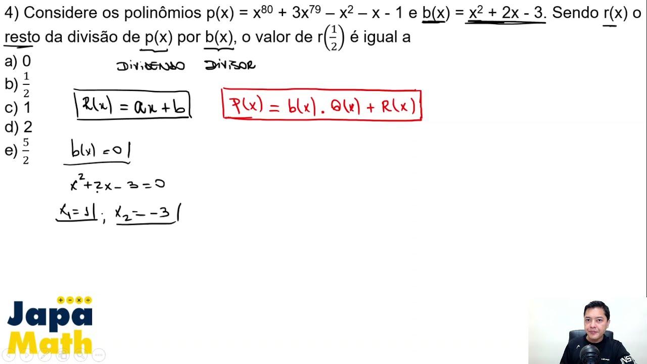 Prova Resolvida EsPCEx (2015 - 2016) - Polinômios