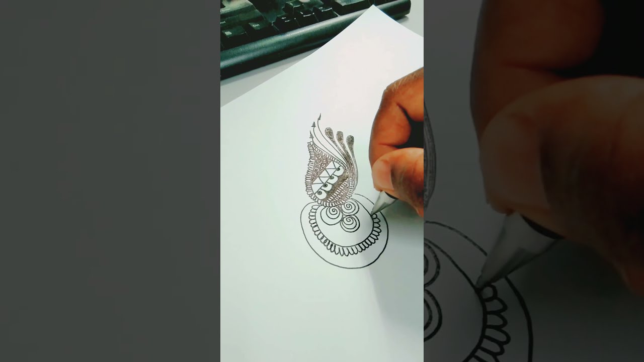 How to create mehendi design Tutorial #artlearning #shorts #youtubeshorts