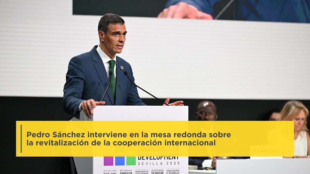 Pedro Sánchez interviene en la mesa redonda sobre la revitalización de la cooperación internacional