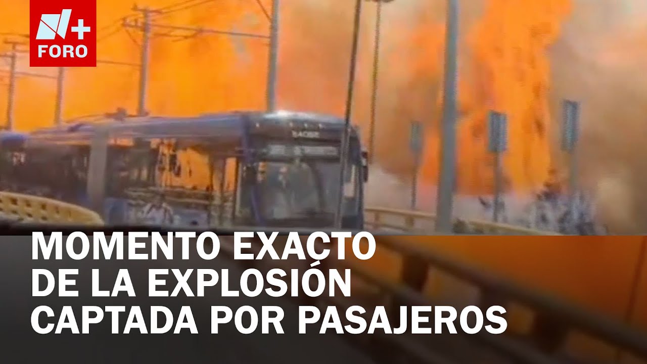 Captan momento exacto de la explosión de pipa de gas en Puente de la Concordia - A Las Tres