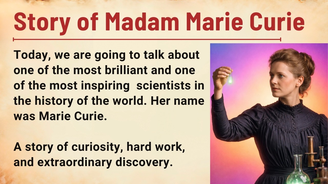 The Inspiring Story of Marie Curie | Learn English Through Real Stories | English Listening Practice