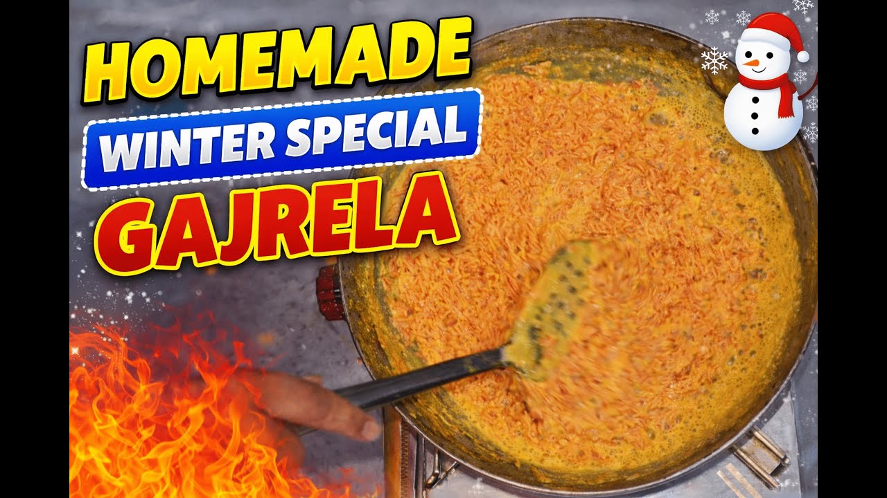 Winter Special Gajrela ❄️ | 100% Homemade Khoya Recipe | This Is How REAL Gajrela Is Made 🥕🔥
