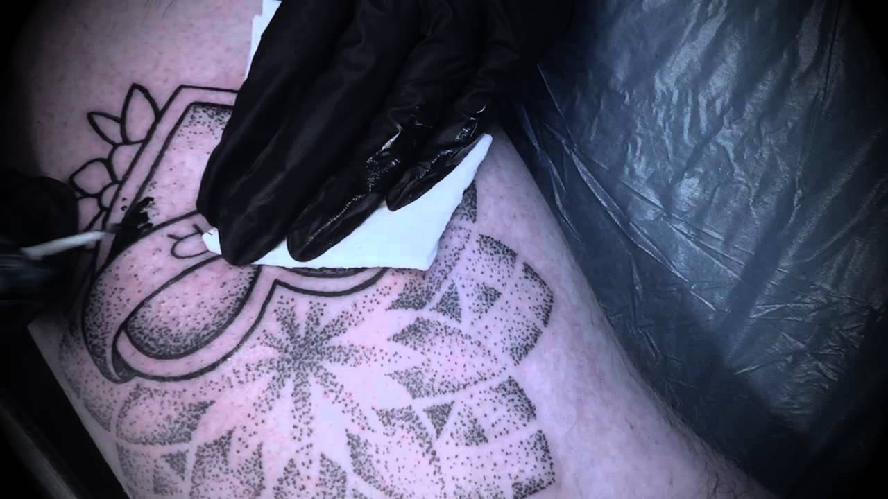 Hand poked tattoo