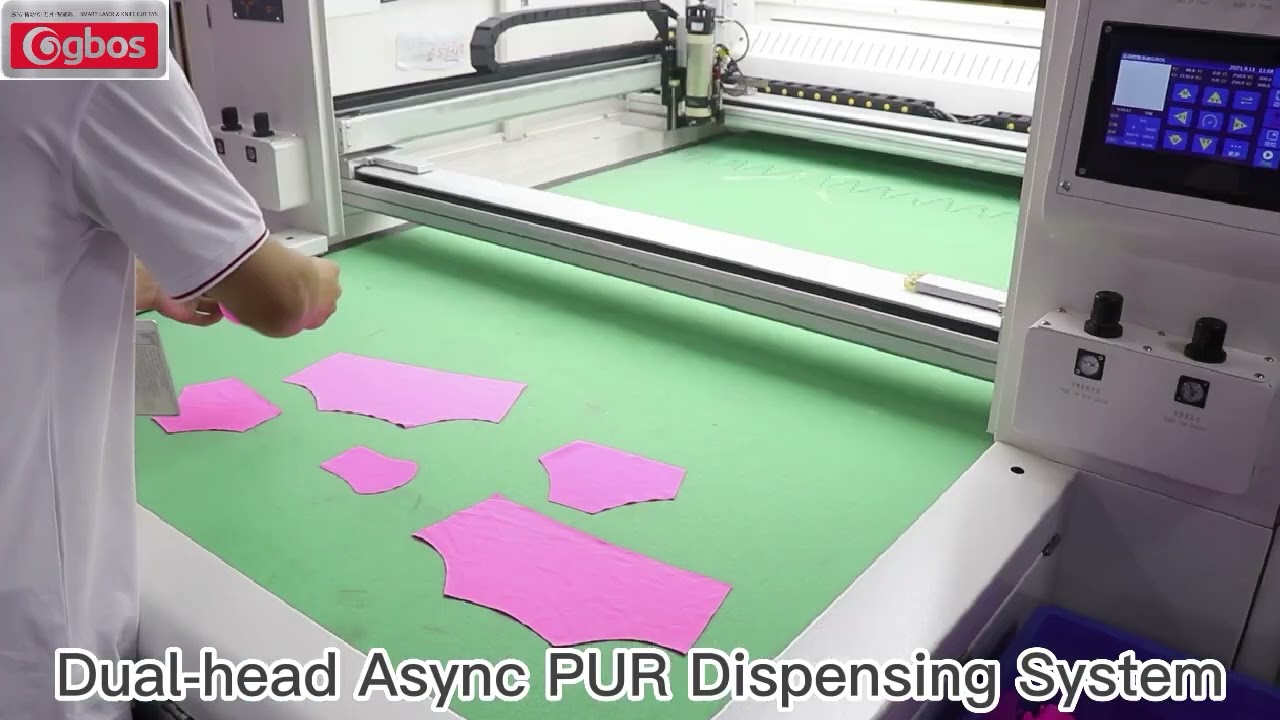 2 in 1 PUR Dispensing and cutting machine for underwear industry