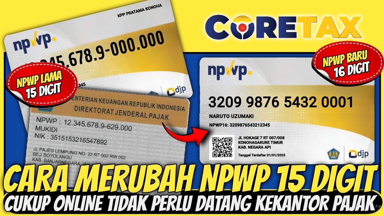 Как изменить NPWP 15 на 16 онлайн ● Как изменить старый NPWP на новый NPWP