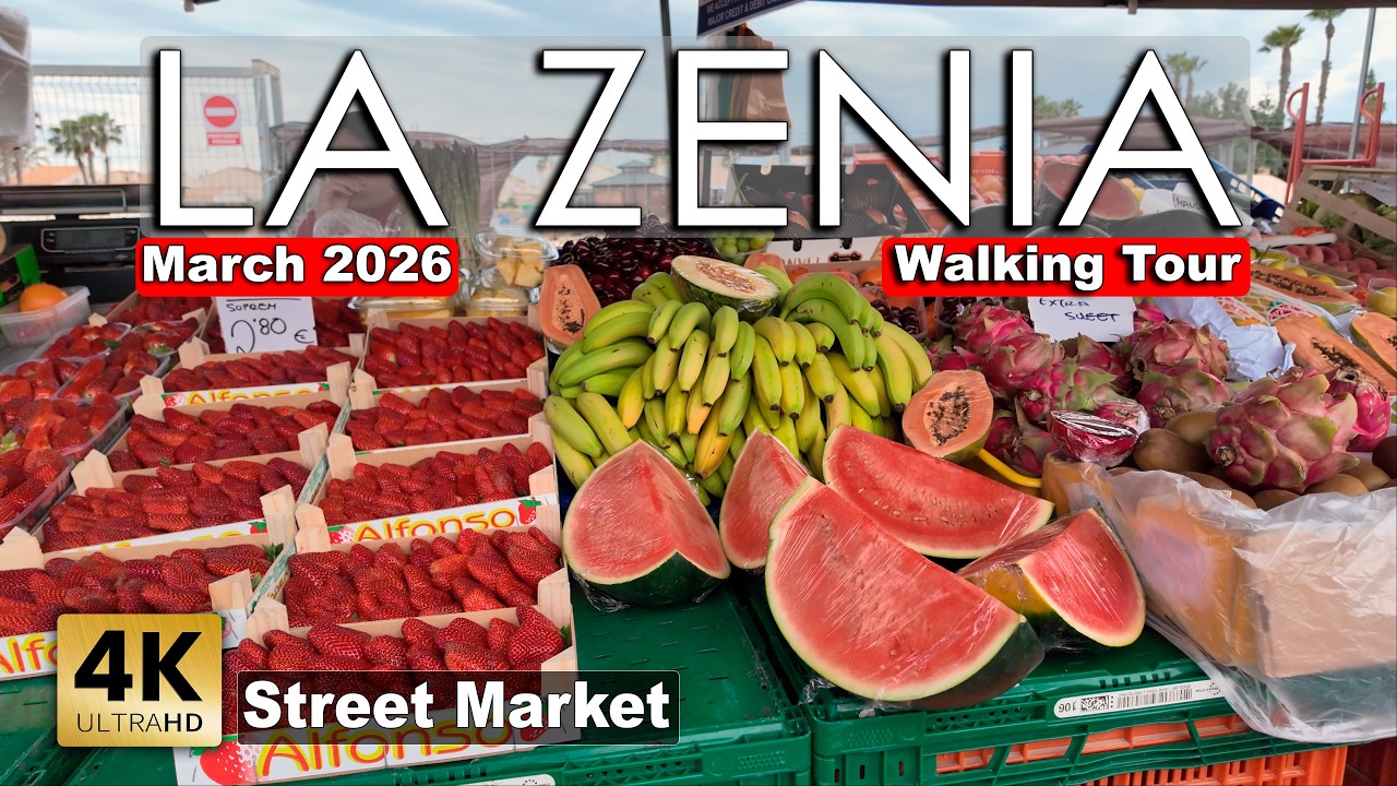 La Zenia (Playa Flamenca), March 2026 - Street Market | Costa Blanca - Walking tour [4k 60fps]