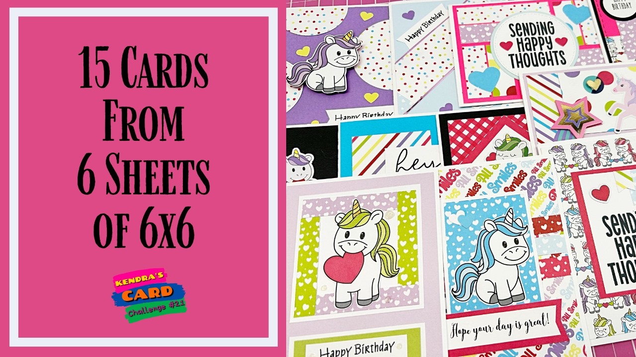 Assembling All 15 Cards from Kendra's Card Challenge 21  - Cardmaking Process