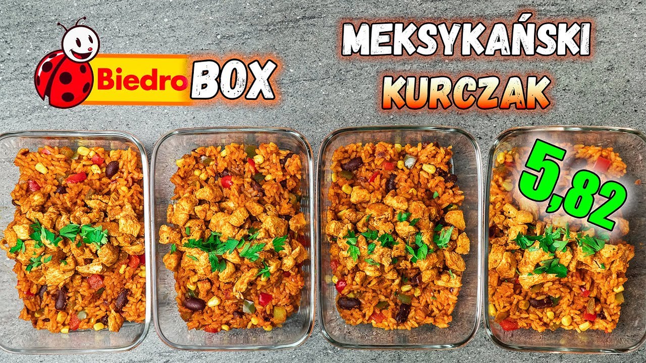 Prosty MEKSYKAŃSKI Kurczak z RYŻEM - LunchBOX na 4 dni - 697 kcal