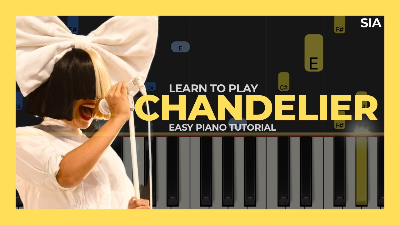 CHANDELIER - slow and easy piano tutorial - Sia