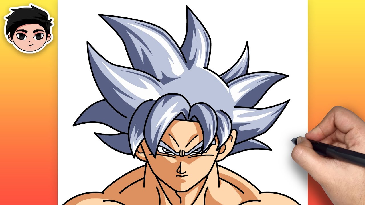 How To Draw GOKU Mastered Ultra Instinct - Step By Step Easy For Beginners