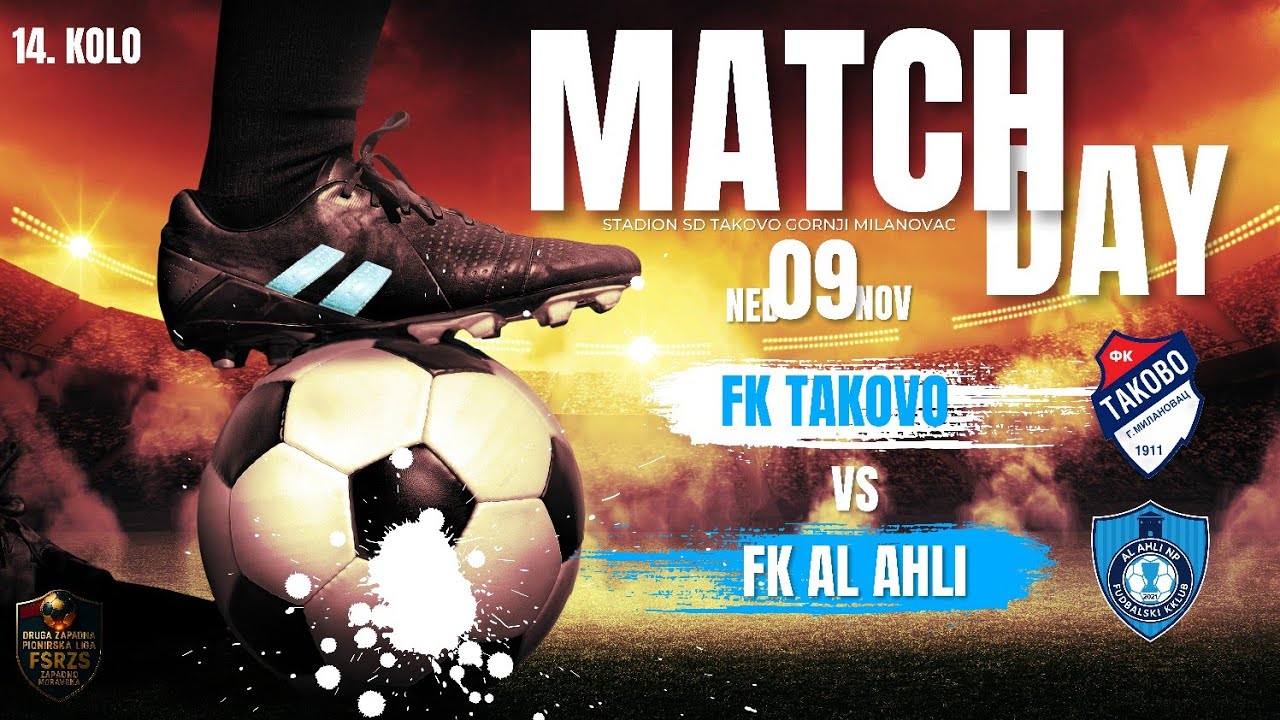14. Kolo ⚽ FK Takovo - FK Al Ahli ⚽ Druga Pionirska Liga FSRZS 