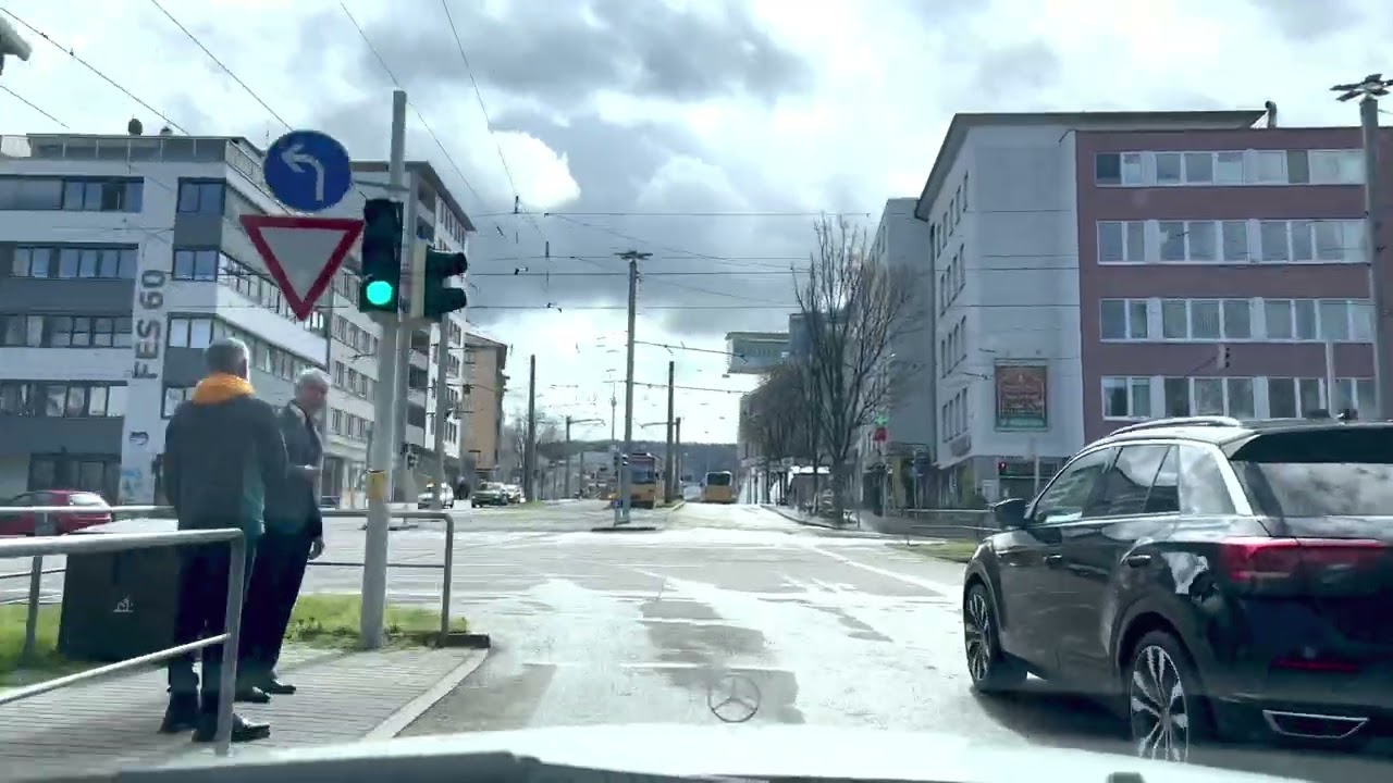 🇩🇪STUTTGART - driving tour DOWNTOWN/// #Stuttgart #Drive #Guide- [4K] #Tourist & #Travel #ASMR
