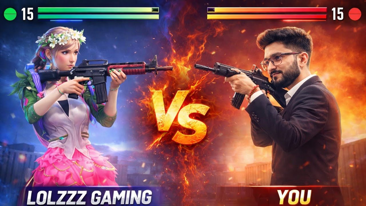Lozz Gaming vs Girl Gamer 😱 1v1 TDM | Who Wins? @JONATHANGAMINGYT  vs @ritikagamer-n2m #pubg #1v1