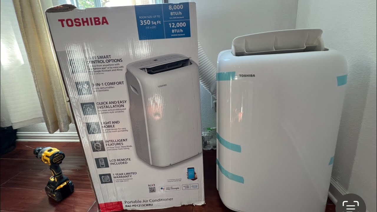 Установка портативного интеллектуального кондиционера TOSHIBA 8000 БТЕ/ч