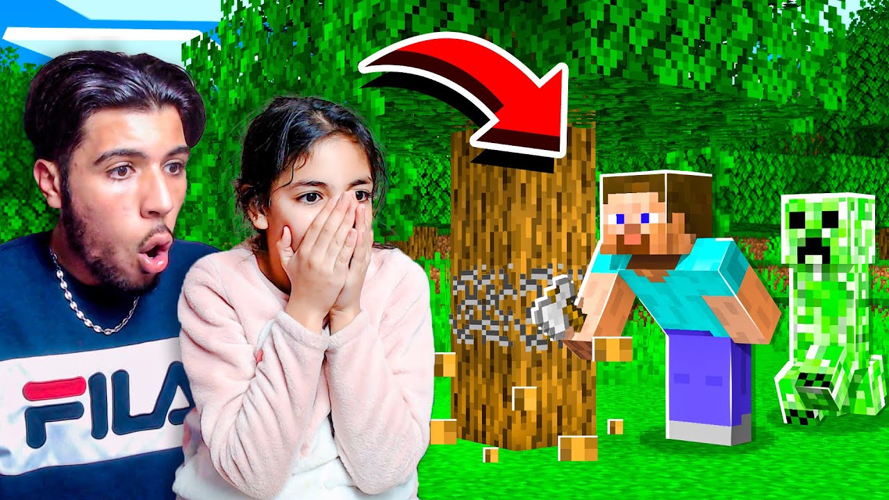 MA SOEUR JOUE A MINECRAFT POUR LA PREMIERE FOIS !!