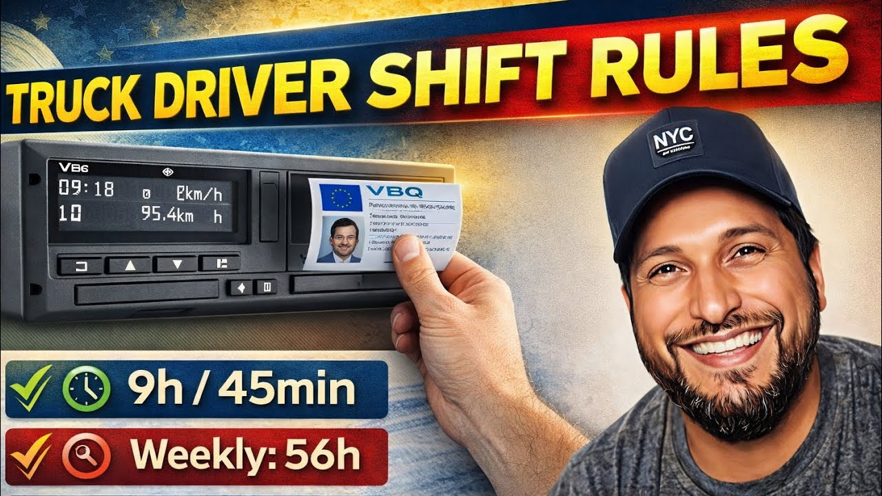 SINGLE TRUCK DRIVER SHIFT IN EUROPE #tachograph #police #portugal 