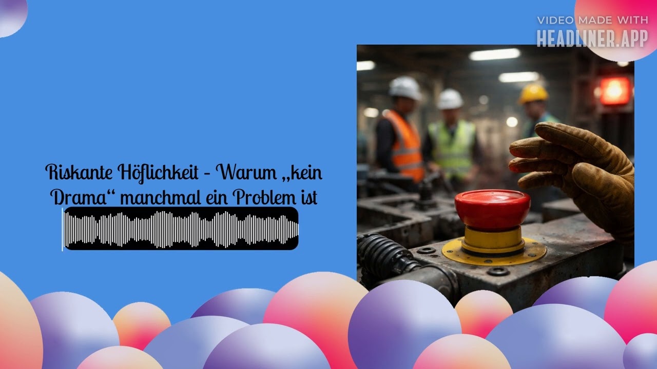 Riskante Höflichkeit – Warum „kein Drama“ manchmal ein Problem ist | Praeventa - Arbeitsschutz...