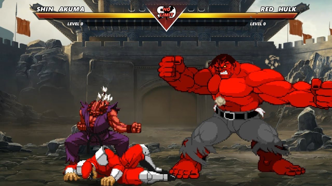 SHIN AKUMA vs RED HULK - The most epic fight ever made❗