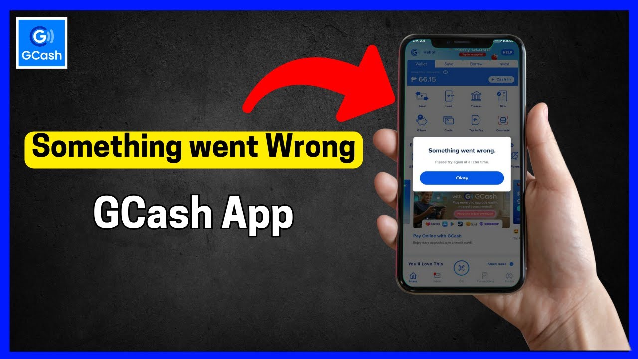 Исправьте GCash. Что-то пошло не так.