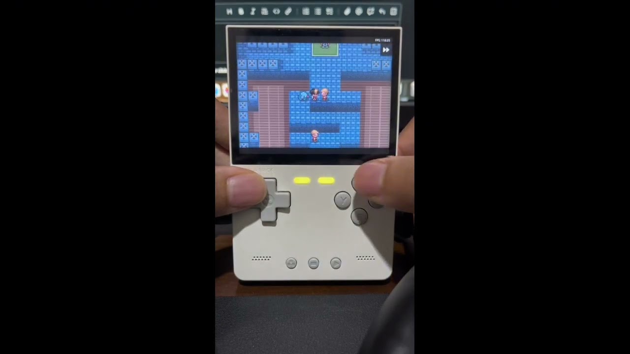 Pokemon Heart and Soul gameplay on Trimui Brick - Violet City Gym - Falkner