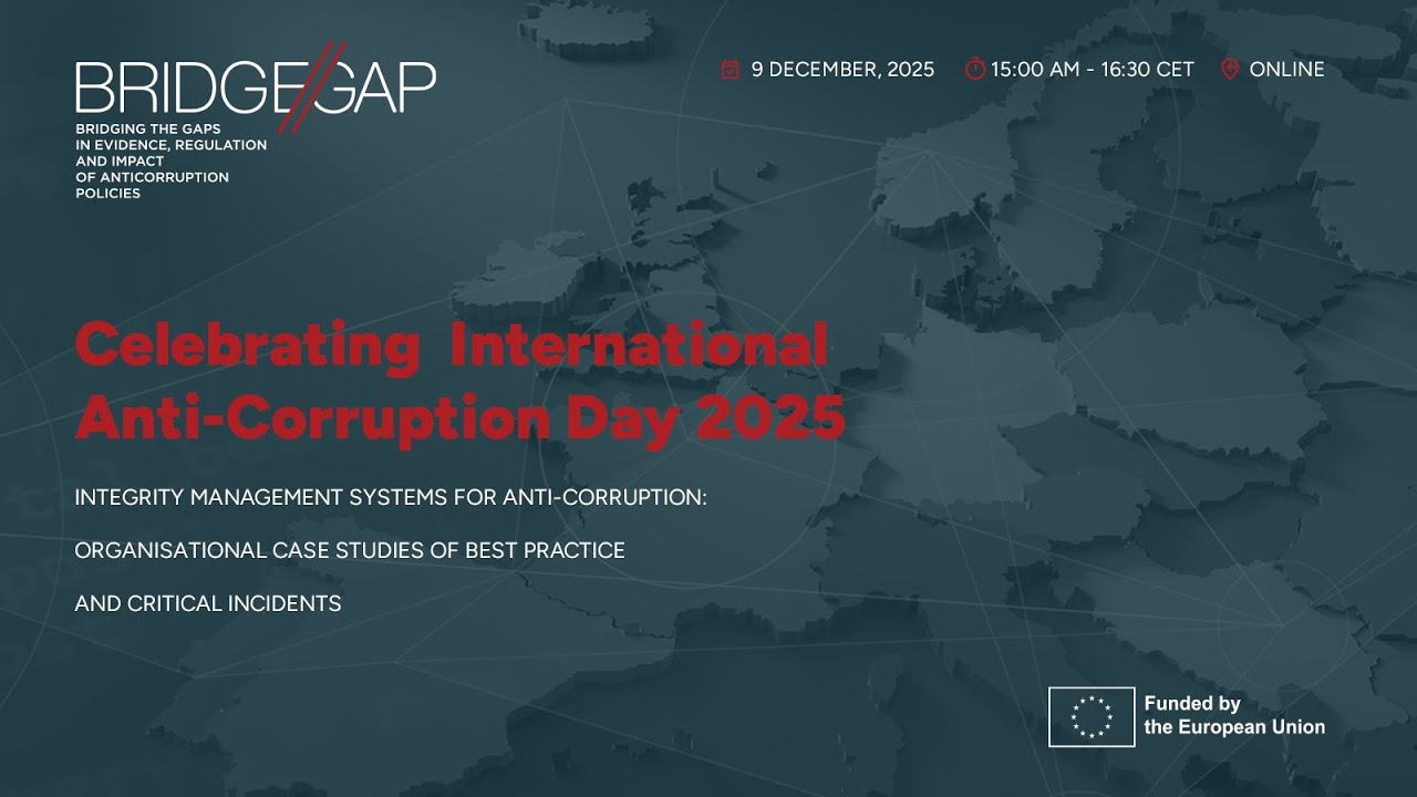 BridgeGap Webinar: Celebrating International Anti-Corruption Day 2025