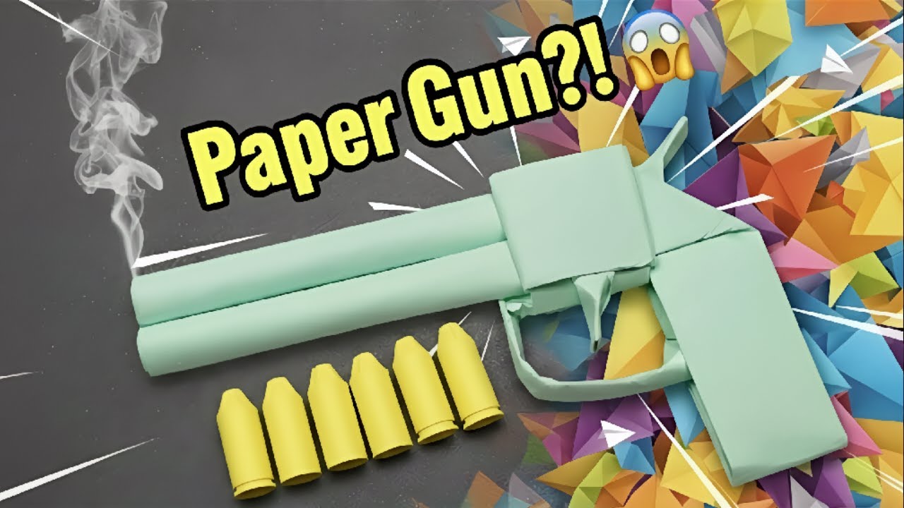 🔥 How to Make an Origami Paper Gun | Easy Tutorial