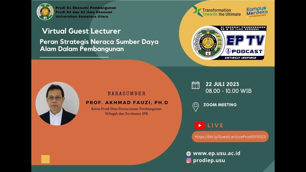 Peran Strategis Neraca Sumber Daya Alam Dalam Pembangunan l Prof. Akhmad Fauzi, Ph.D l VGL