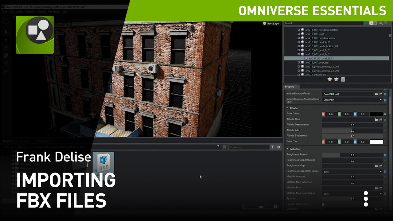 Omniverse Create - Importing FBX Files | NVIDIA Omniverse Tutorials