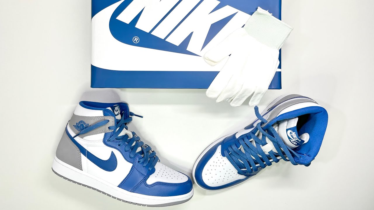 Air Jordan 1 High OG True Blue | Unboxing, details 4K
