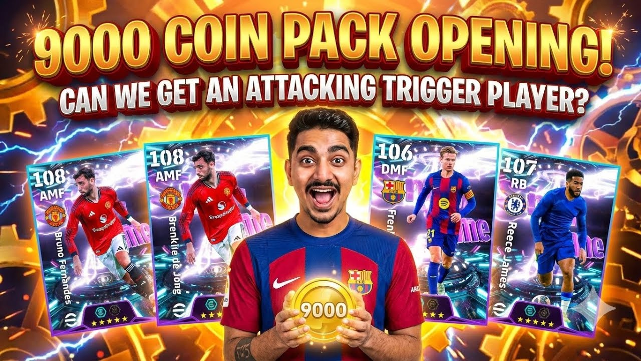 9000 Coins പൊട്ടിച്ചു! 🤯 Attack Trigger Pack Opening | eFootball Mobile
