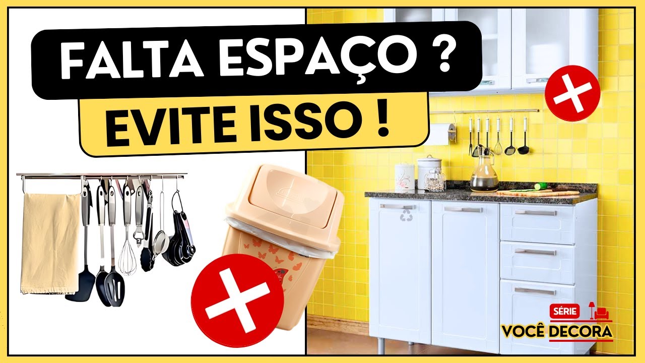 😮Melhores dicas para cozinhas pequenas: 10 ideias para cozinha pequena ficar maior e organizada