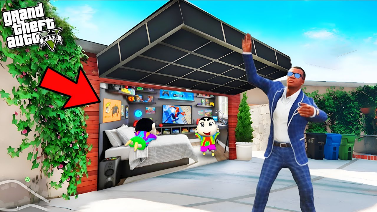 Franklin Found Shinchan Most Secret Gaming Room! | SHINCHAN GTA VIDEO