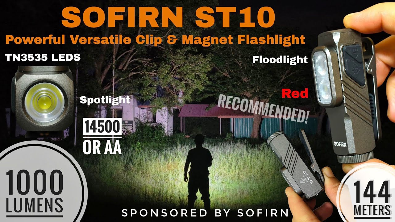 SOFIRN ST10 - Powerful Versatile Clip Flashlight vs Wurkkos HD03, OLIGHT Oclip Ultra | Recommended!