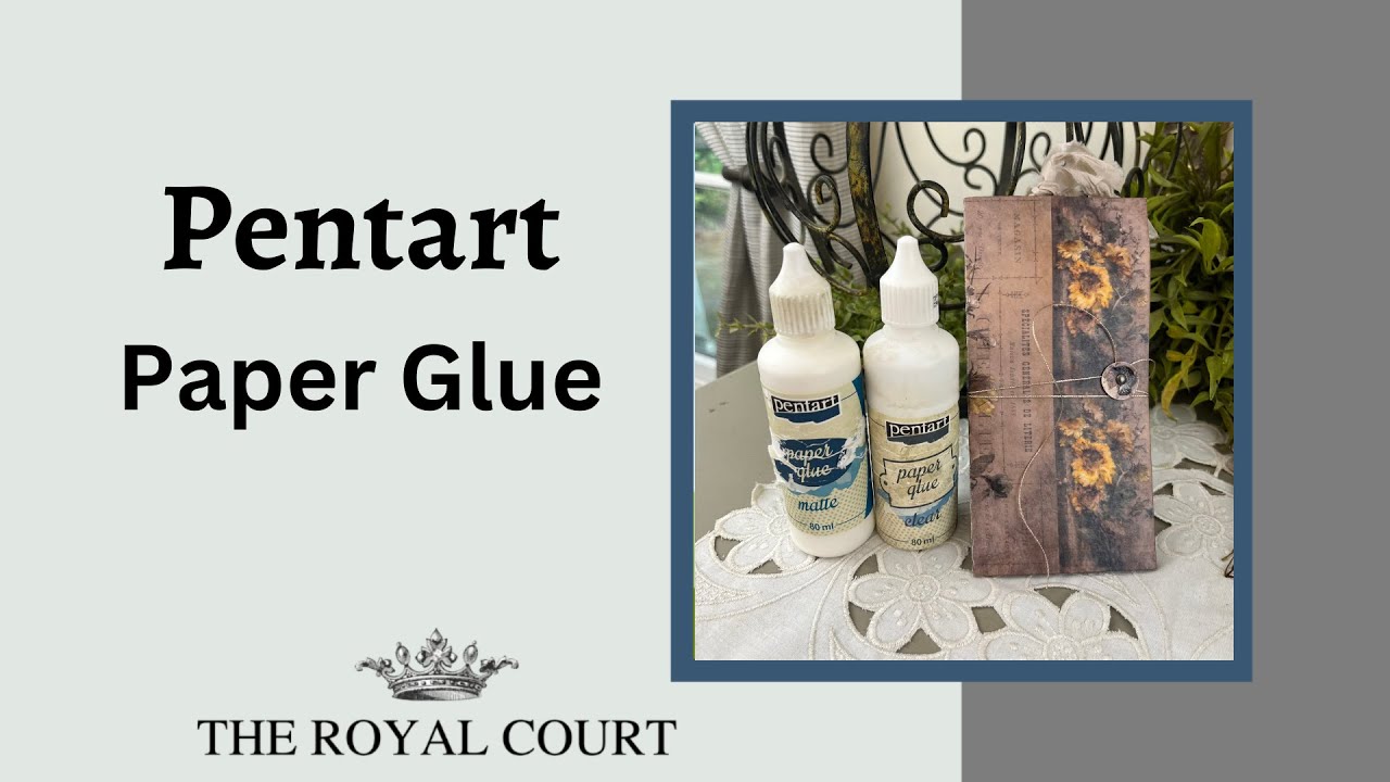 Pentart Paper Glue Demo Junk Journaling Card Making