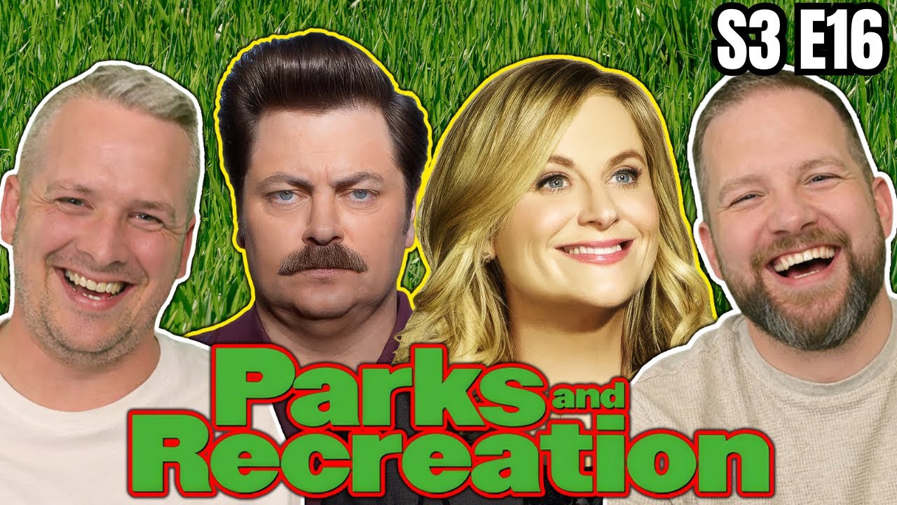 British Guys HILARIOUS Parks and Recreation Reaction - S3 E16 Li'l Sebastian