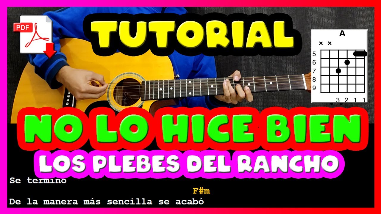 [ACORDES] - No Lo Hice Bien - Los Plebes Del Rancho De Ariel Camacho - Tutorial - Letra - Guitarra