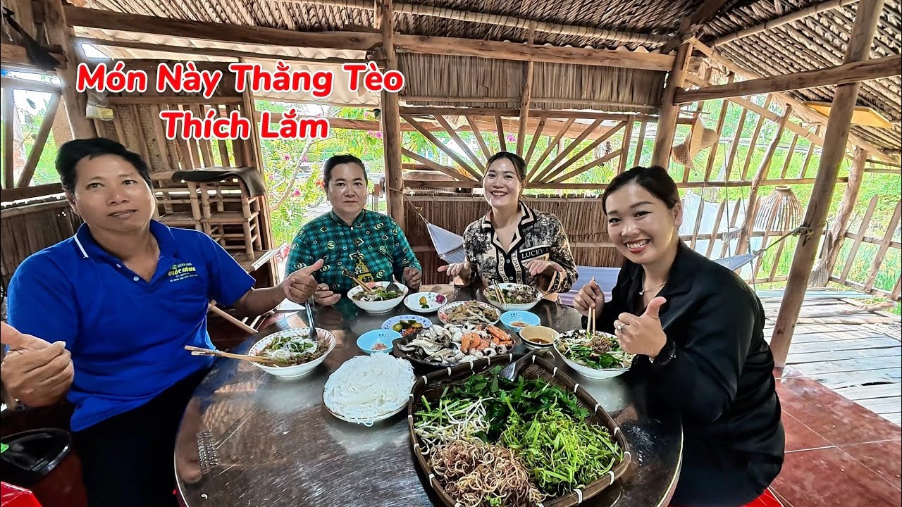 Mỹ Nhân.Mỹ Linh Giăng Lưới Đi Chợ Về Làm Món Tủ Cho KaNi Tèo 69 Thưởng Thức 