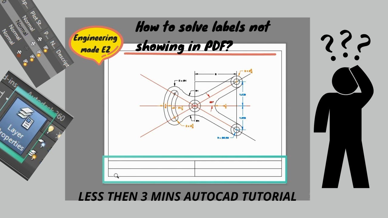 HOW TO SOLVE LABELS NOT SHOWING IN PDF? (AUTOCAD TUTORIAL)