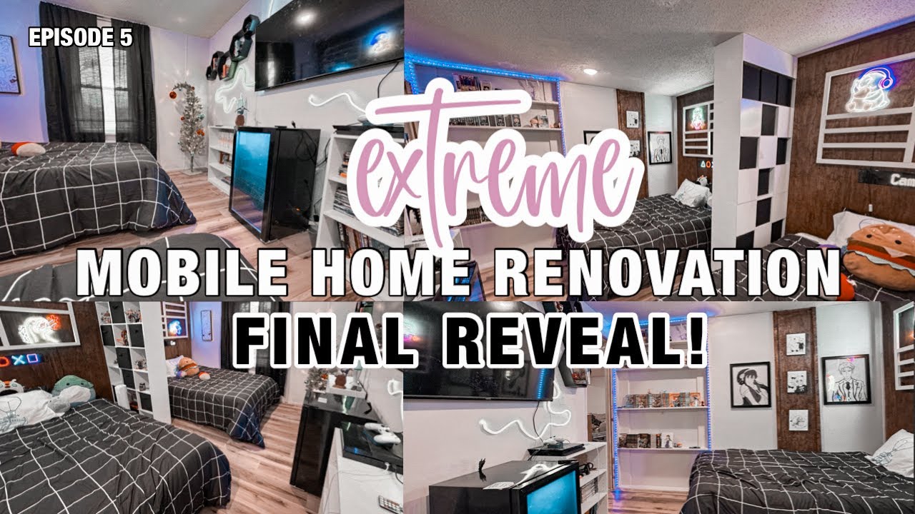 ✨ MAJOR MOBILE HOME RENOVATION ✨ final room reveal! Here&rsquo;s our GORGEOUS boy&rsquo;s bedroom makeover!