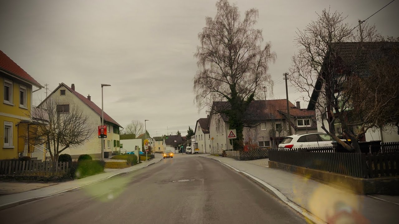 4k Deutschland 🇩🇪/Drive from Ostrach to Ravensburg 22. February 2026