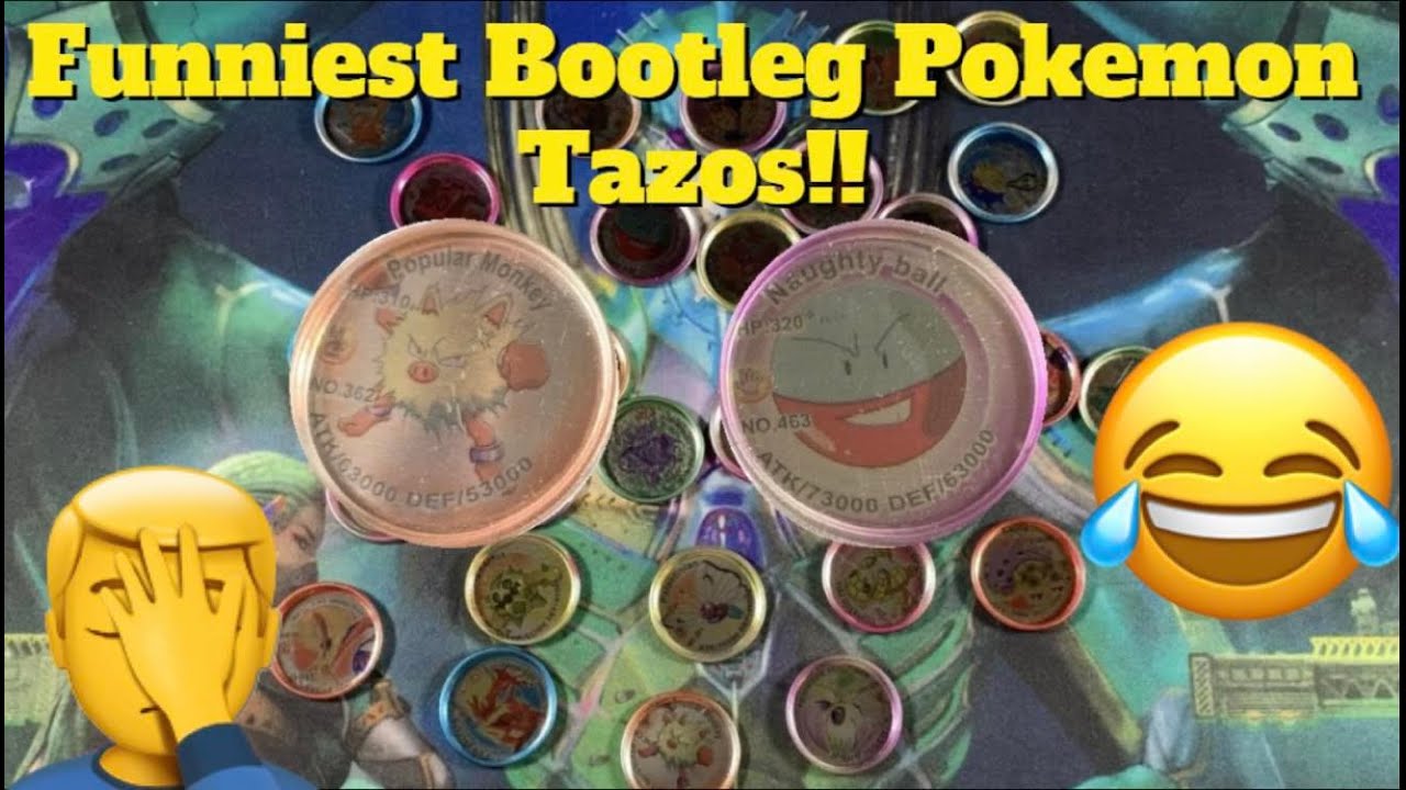 Unbelievable Bootleg Pokémon Tazos! Hilariously Wrong and Hilarious Names! MUST SEE!!