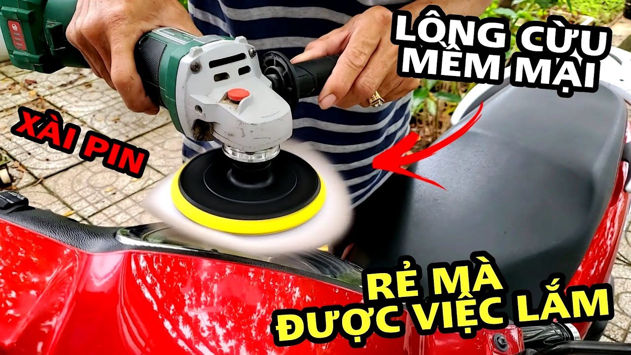 Bánh lông cừu đánh bóng xóa xước lắp cho máy mài cầm tay