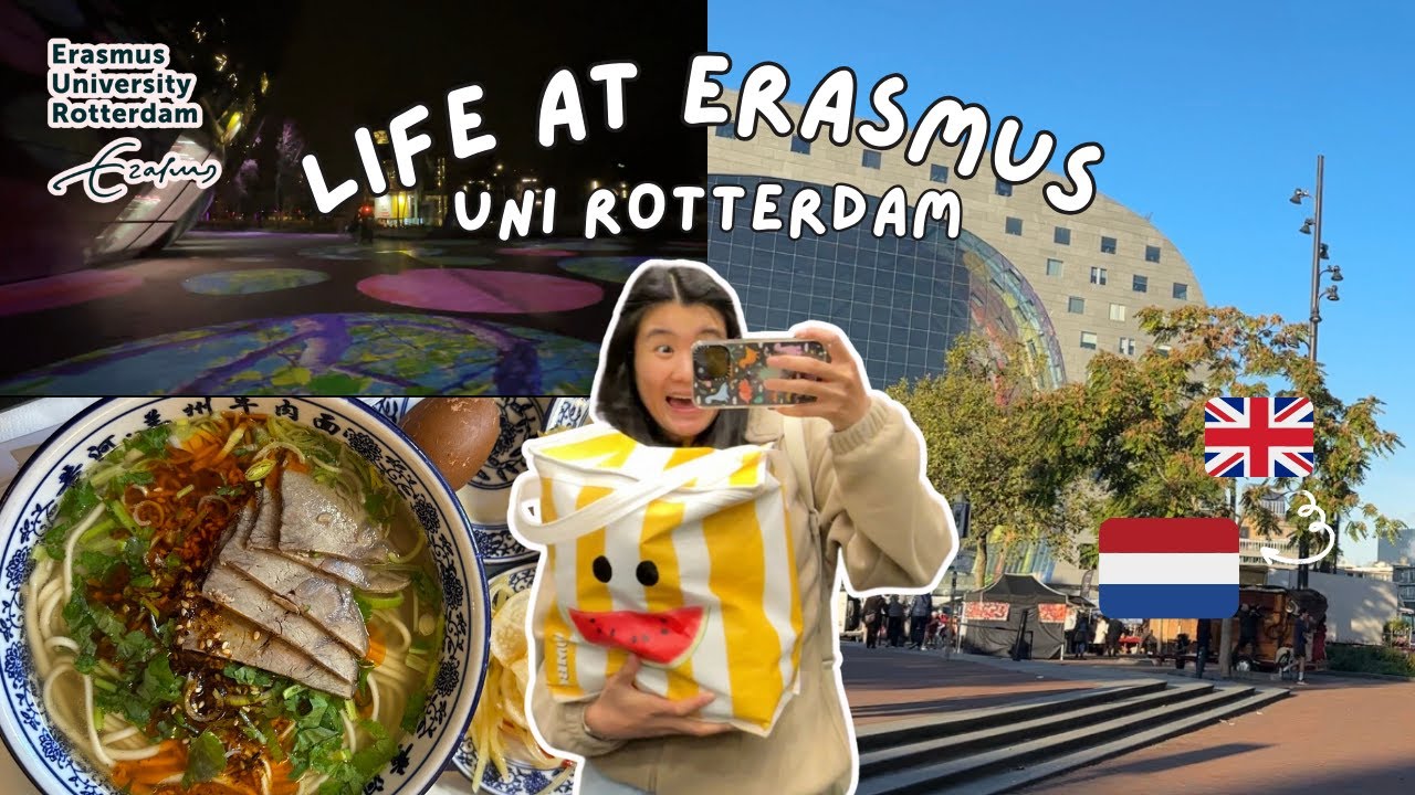 LIFE AT ERASMUS UNI ROTTERDAM | socialising & exploring the mirror museum, ghg rooftop & arcades!