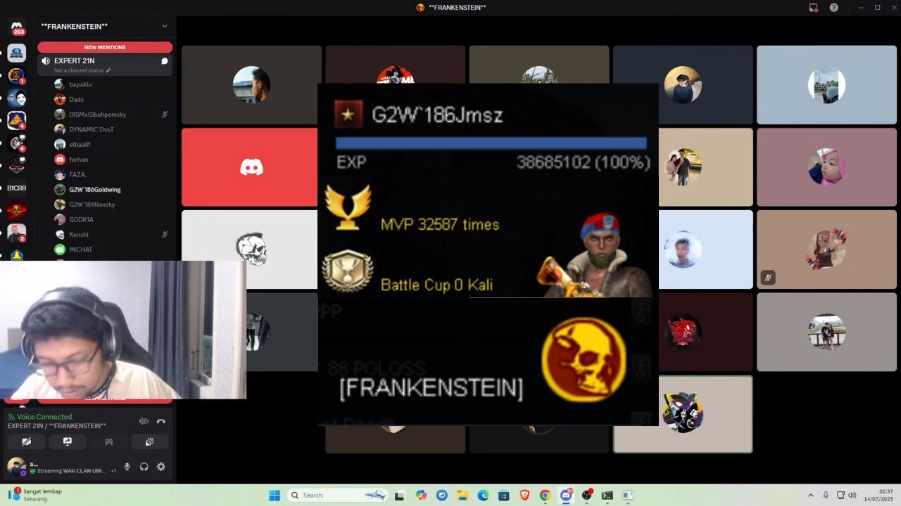 TERCIDUKKK CHAR BERET CHAMPION PADA SAAT MAU DI TV TIBA2 MATI LAMPU MEMBER CLAN [FRANKENSTEIN}