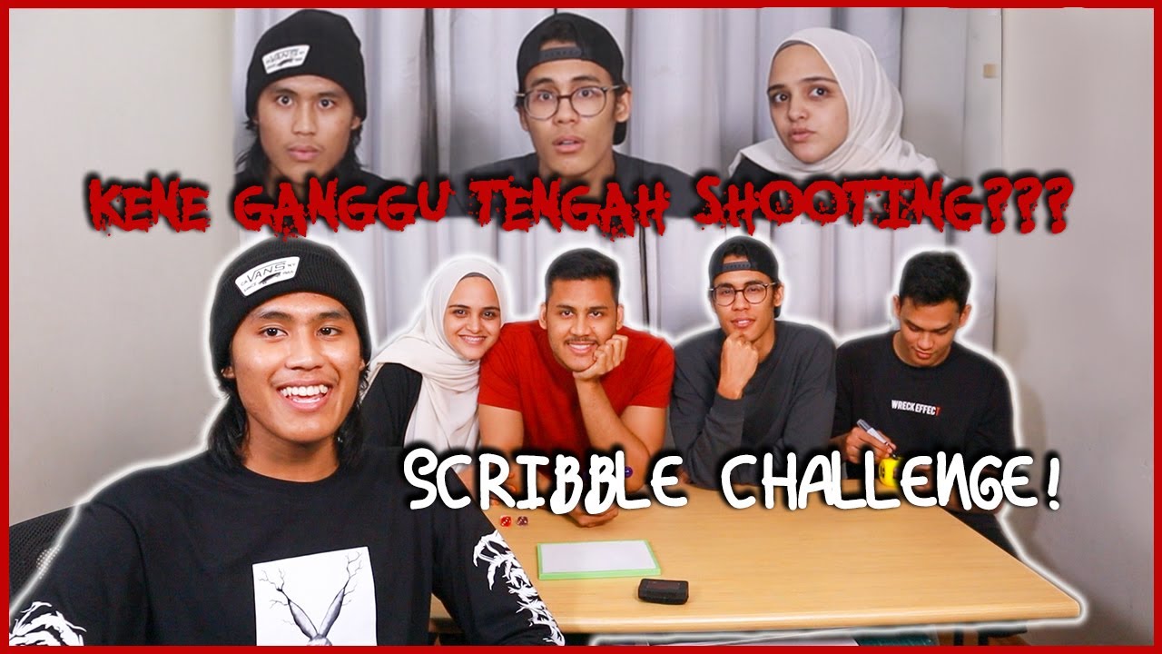 KENE GANGGU MASA MAIN SCRIBBLE CHALLENGE ?!! | w/ Aisyah Habshee & Abang-abang