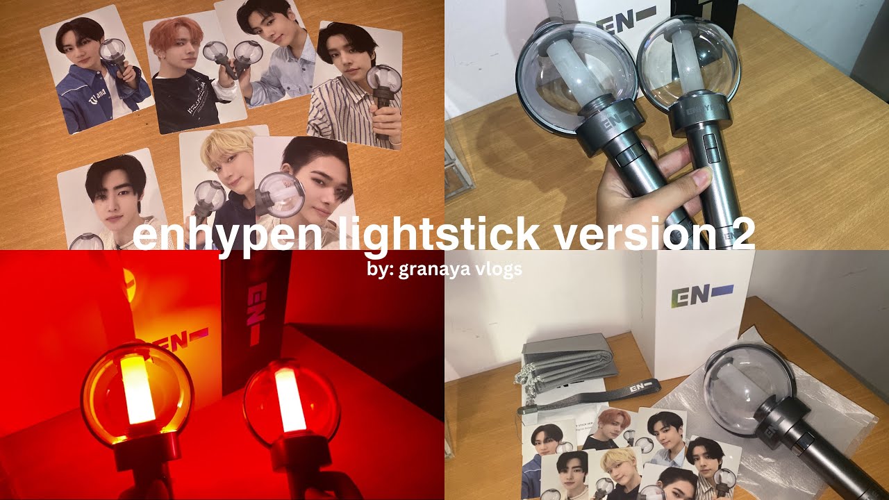 [엔진로그] engene log | enhypen lightstick version 2 unboxing🎤 엔하이픈 언박싱