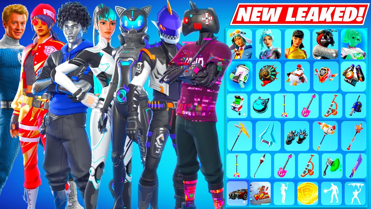 Fortnite All NEW Leaked Skins & Cosmetics v36.20 (FREE Collab, Fantastic Four, Encrypted Set & More)
